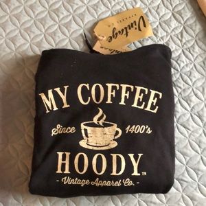 Unique, custom made My Coffee Hoody - Black